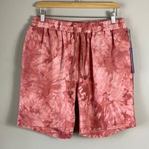 Griffintown red tie dye shorts
